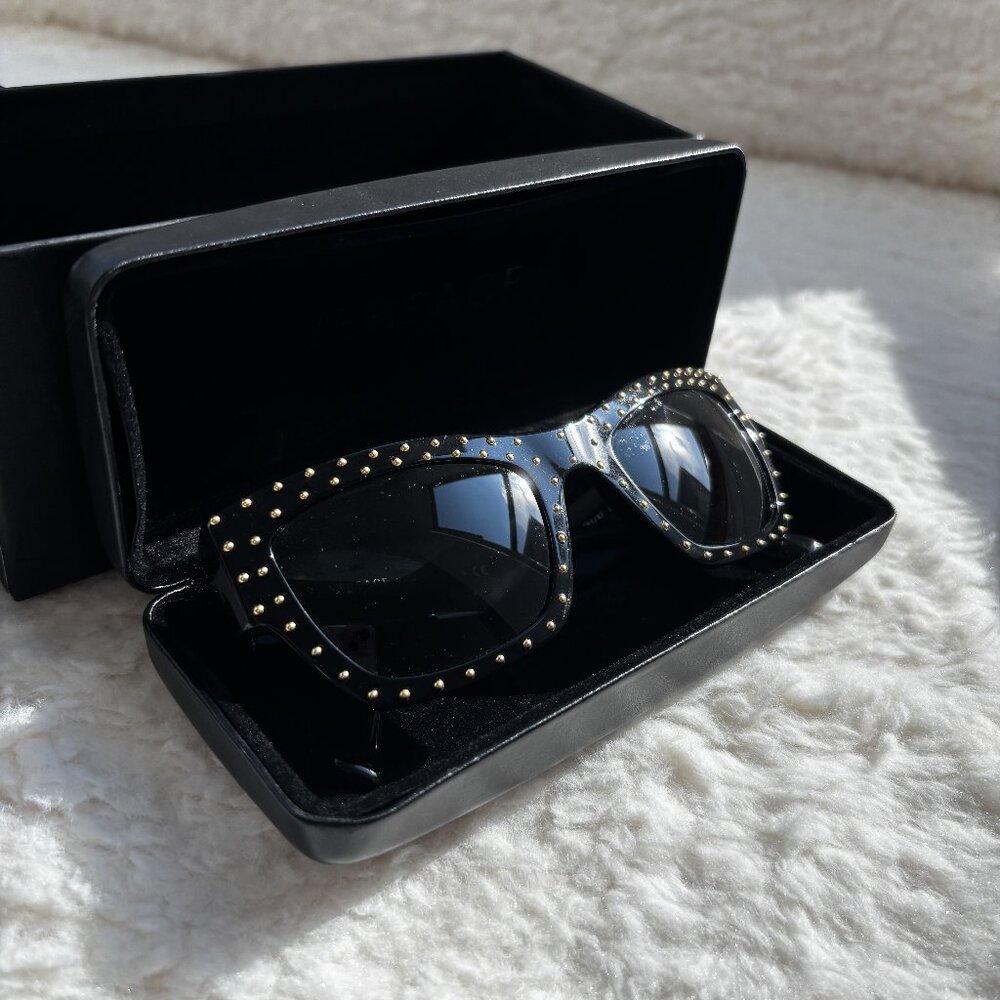 Versace Medusa Gold Studded Sunglasses